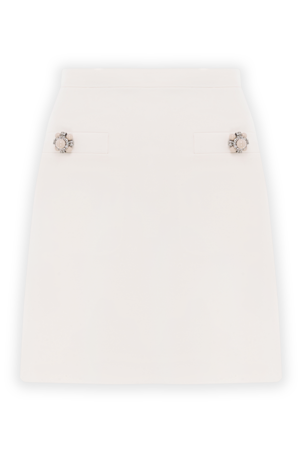 Valentino white crepe couture skirt made of wool and silk 187390 - photo 1