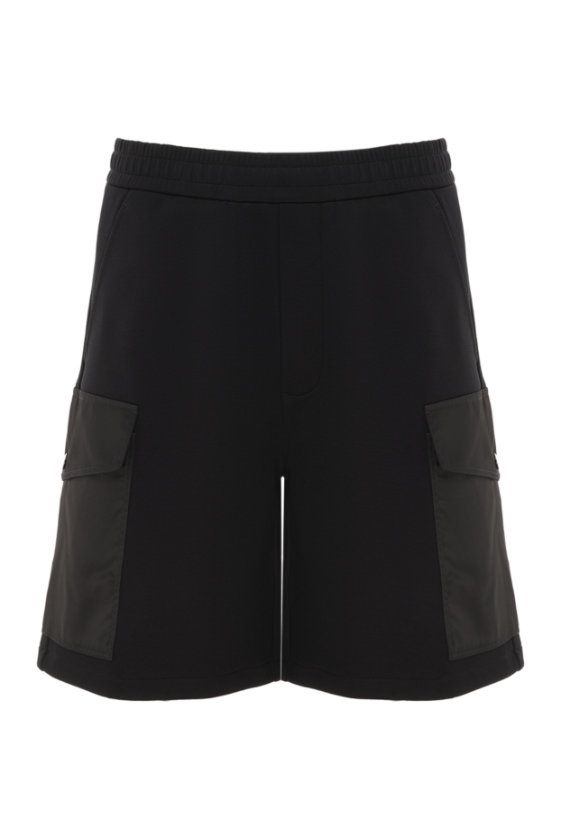 Black men's shorts with large patch pockets - photo 1