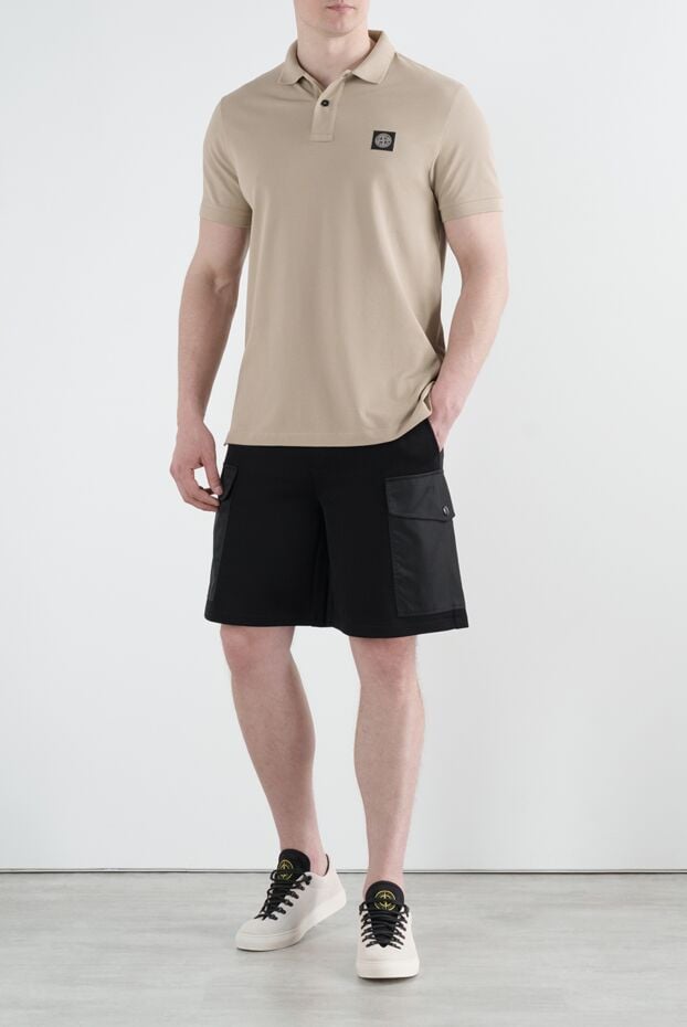 Black men's shorts with large patch pockets - photo 2