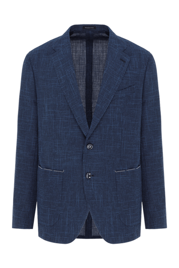 Sartoria Latorre blue men's jacket single-breasted with pattern 187410 - photo 1