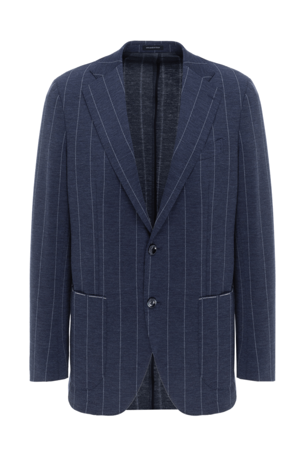 Sartoria Latorre blue men's striped single-breasted jacket 187411 - photo 1