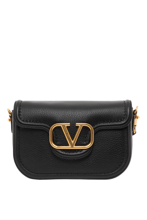 Valentino alltime grained calfskin bag with logo black 187440 - photo 1
