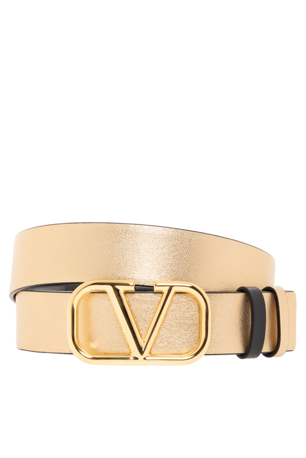 Valentino women's black and gold reversible vlogo belt 187443 - photo 1