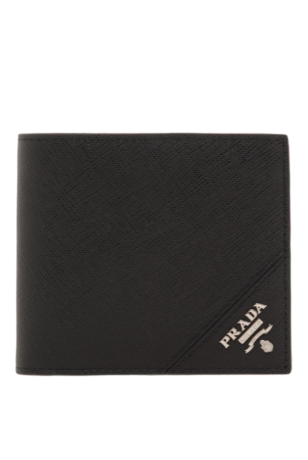 Prada short folding wallet in saffiano leather black for men 187463 - photo 1