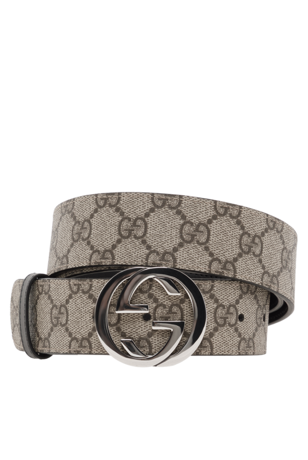 Gucci reversible belt with canvas gg supreme beige men's 187471 - photo 1