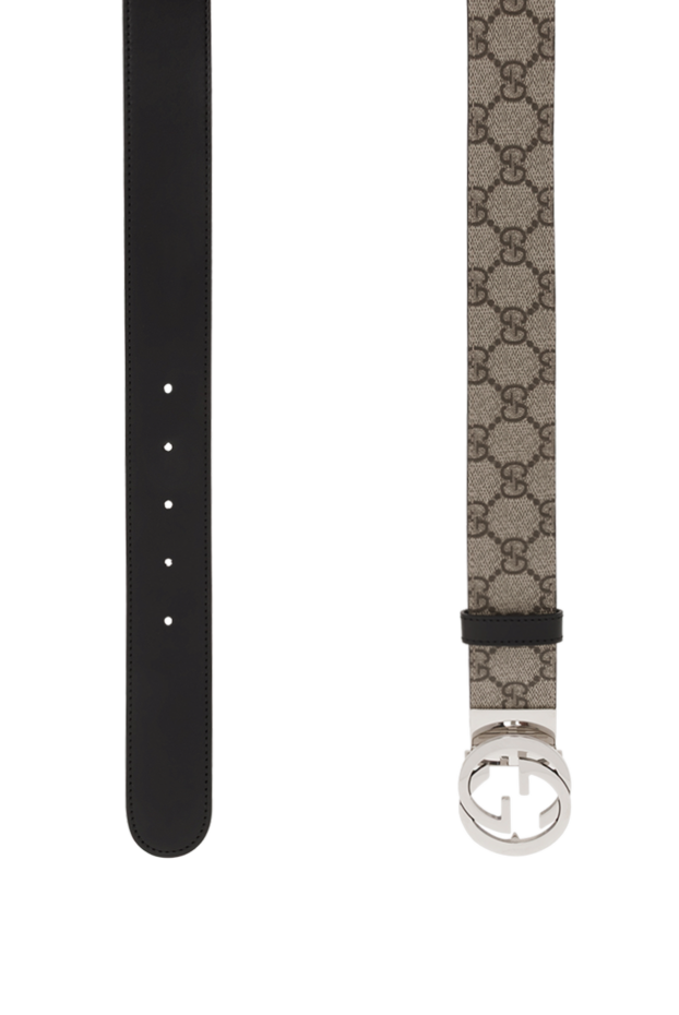 Gucci reversible belt with canvas gg supreme beige men's 187471 - photo 3