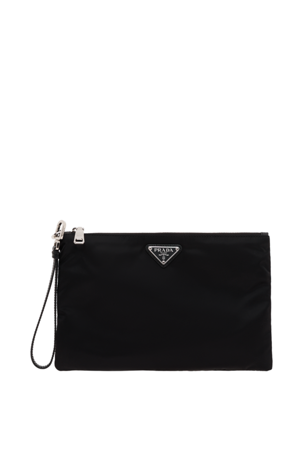 Prada men's cosmetic bag made of re-nylon and saffiano leather, black 187472 - photo 1