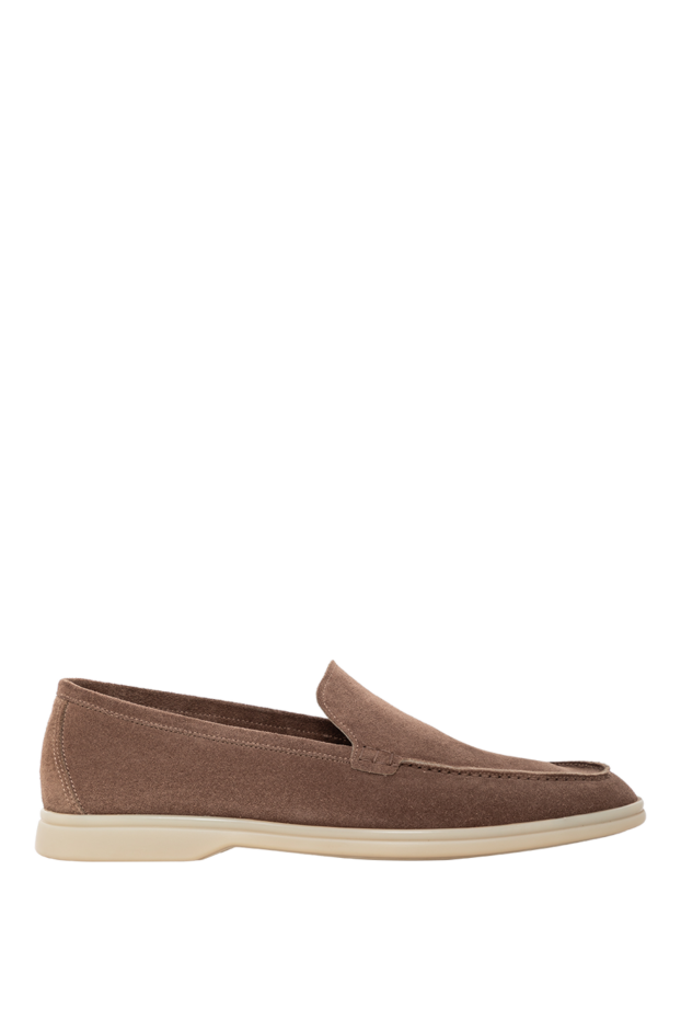 Cesare di Napoli smart casual loafers in cappuccino velvet suede 187516 - photo 1