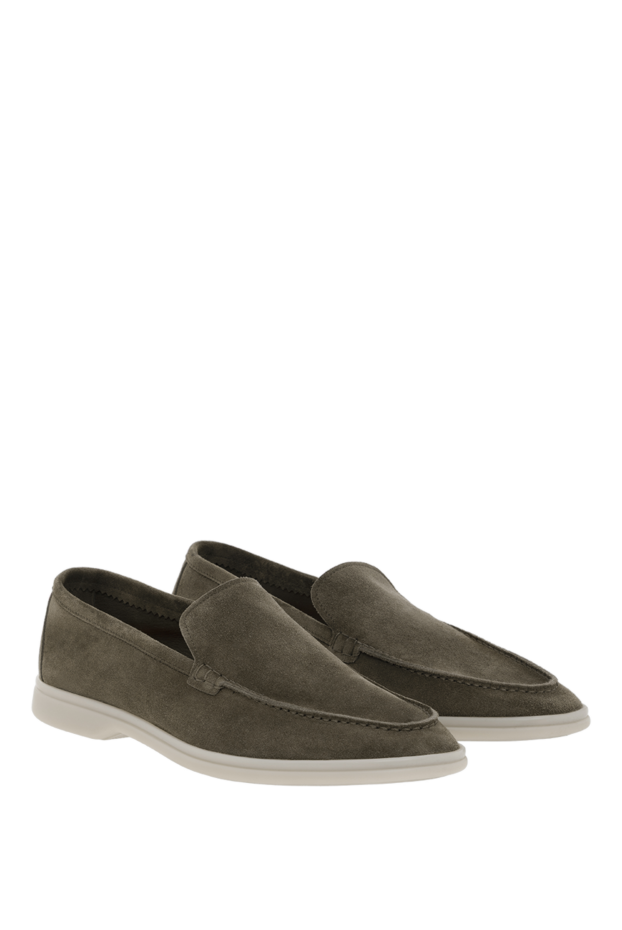 Cesare di Napoli men's branded green leather loafers 187523 - photo 3