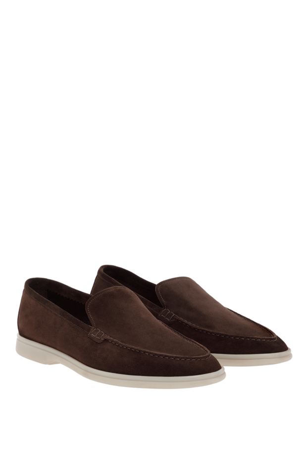 Cesare di Napoli brown italian men's loafers made of suede 187527 - photo 3