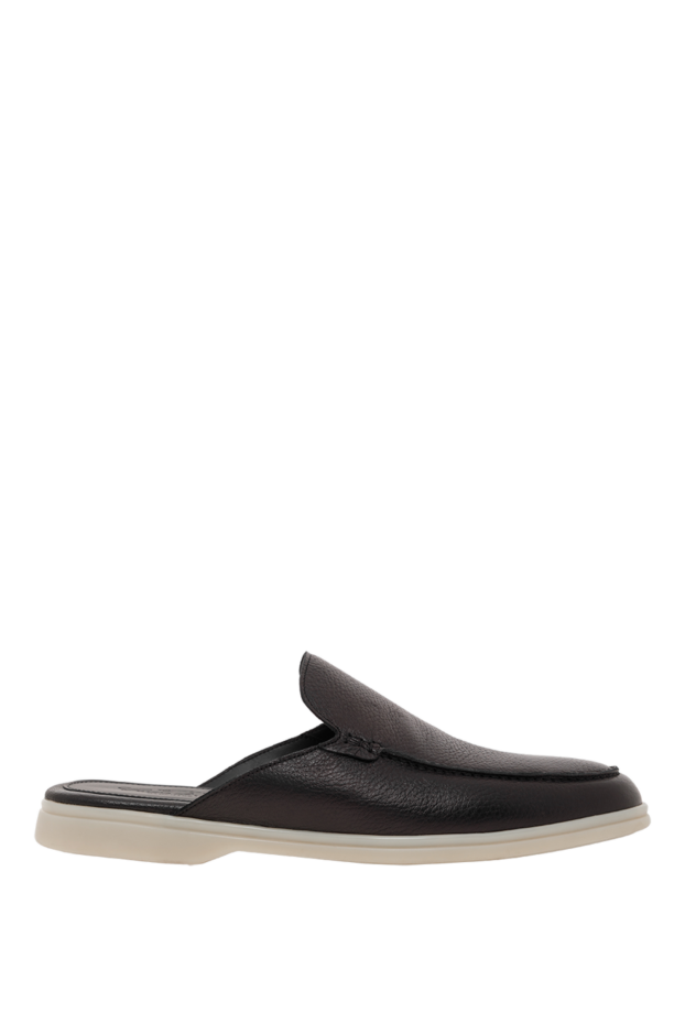Cesare di Napoli men's leather mules black 187532 - photo 1