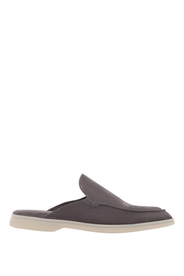 Cesare di Napoli men's gray suede slippers 187538 - photo 1
