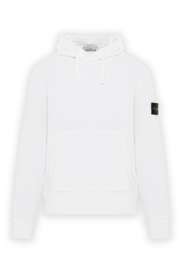 Stone Island organic cotton fleece hoodie white 187544 - photo 1