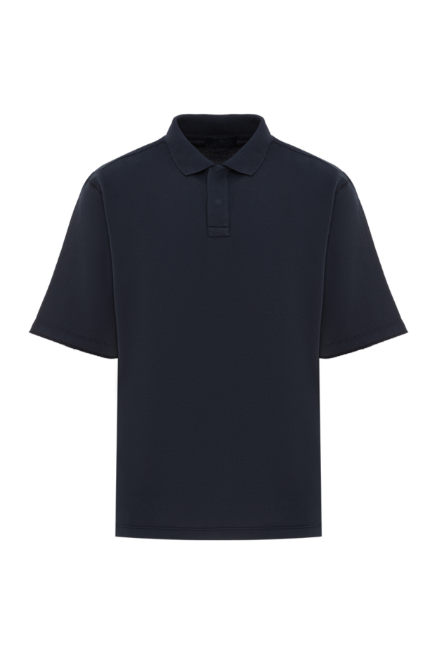 Stone Island blue men's cotton polo with hidden fastener 187553 - photo 1
