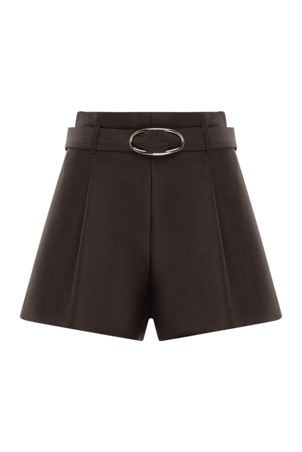 Zimmermann шорты tailored в цвете espresso женские из шерсти и шелка 187596 - фото 1