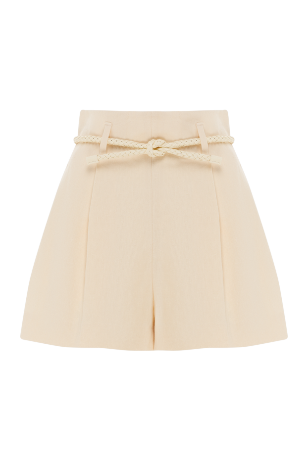 Zimmermann короткие льняные шорты цвета лимон женские 187597 - фото 1