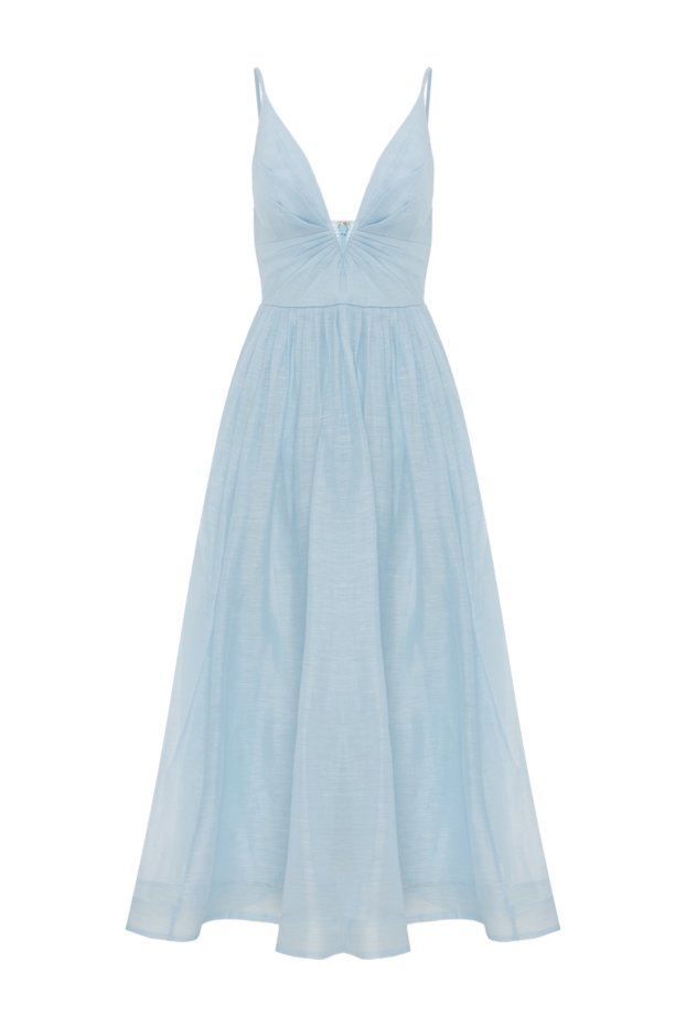 Zimmermann сукня міді з v-подібним вирізом illuminate кольору mint 187629 - фото 1