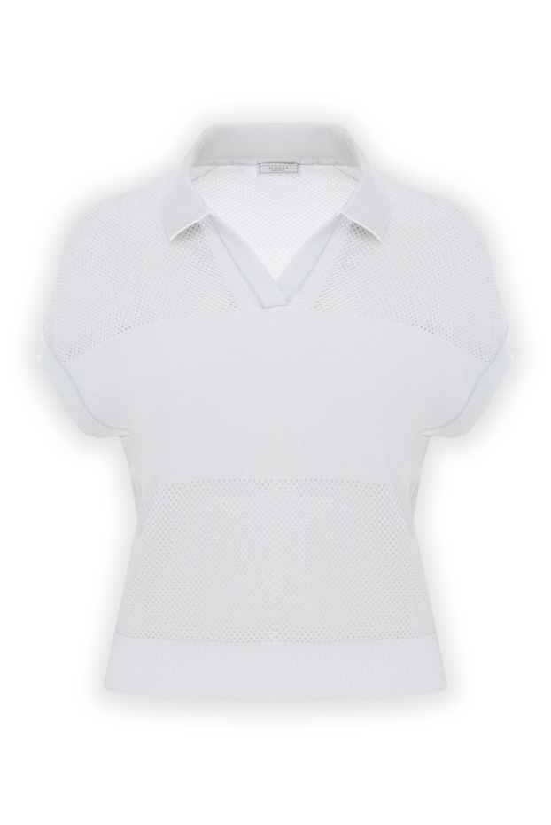 Peserico pure cotton crepe jersey polo shirt, gray 187660 - photo 1