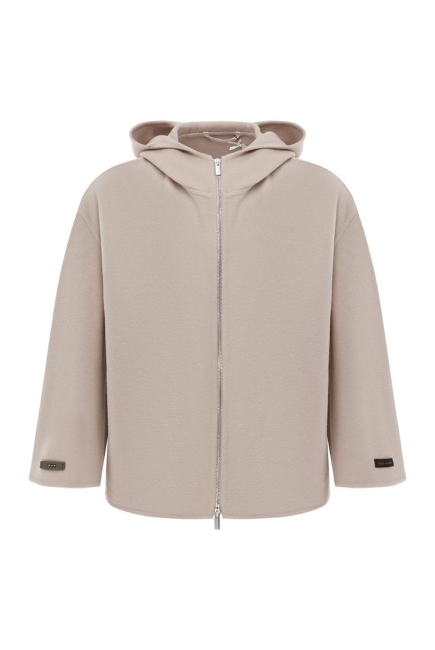 Peserico lightweight jacket made of double-layer wool with a hood, beige 187672 - photo 1