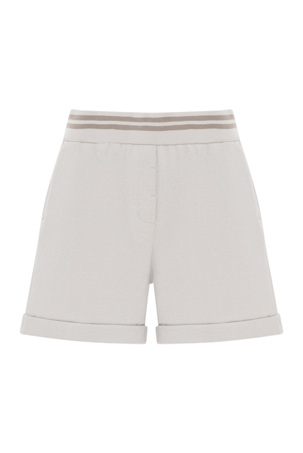 Peserico women's beige cotton shorts with cuffs 187673 - photo 1