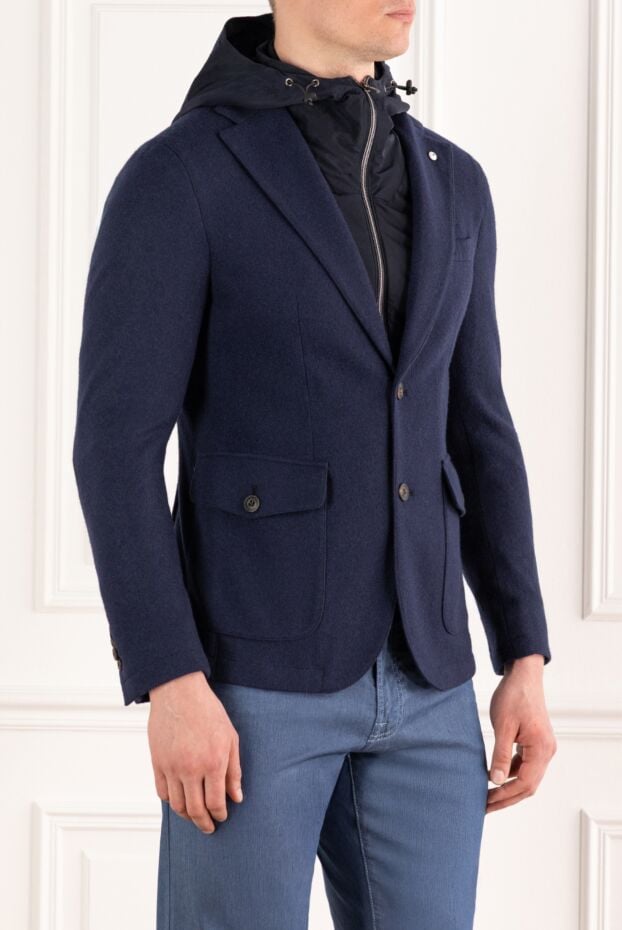 Lubiam чоловічий жакет з вшитим капюшоном і жилетом на блискавці 187722 - фото 3