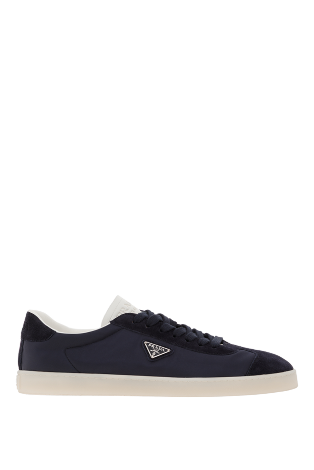 Prada blue sneakers with suede inserts and triangle logo 187731 - photo 1