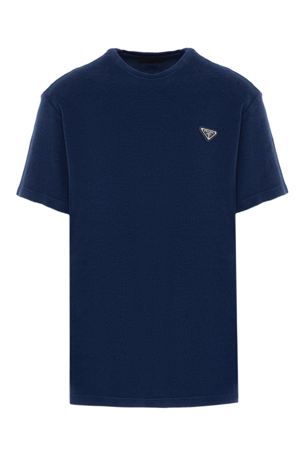 Prada terry blue t-shirt with triangular logo 187736 - photo 1