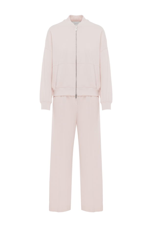 Peserico cotton jersey bomber with trousers, beige 187741 - photo 1