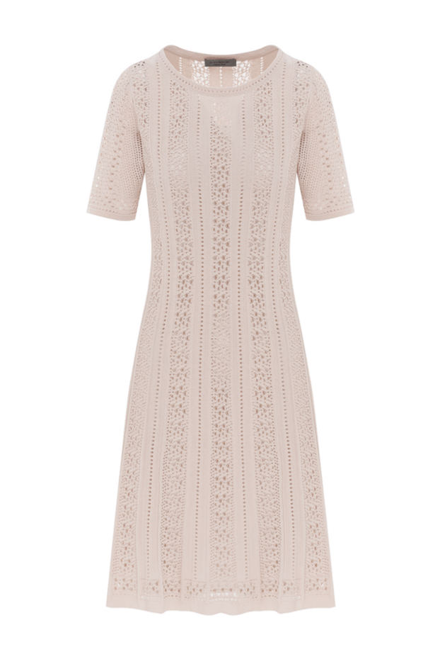 D.Exterior beige dress with openwork cotton details 187768 - photo 1