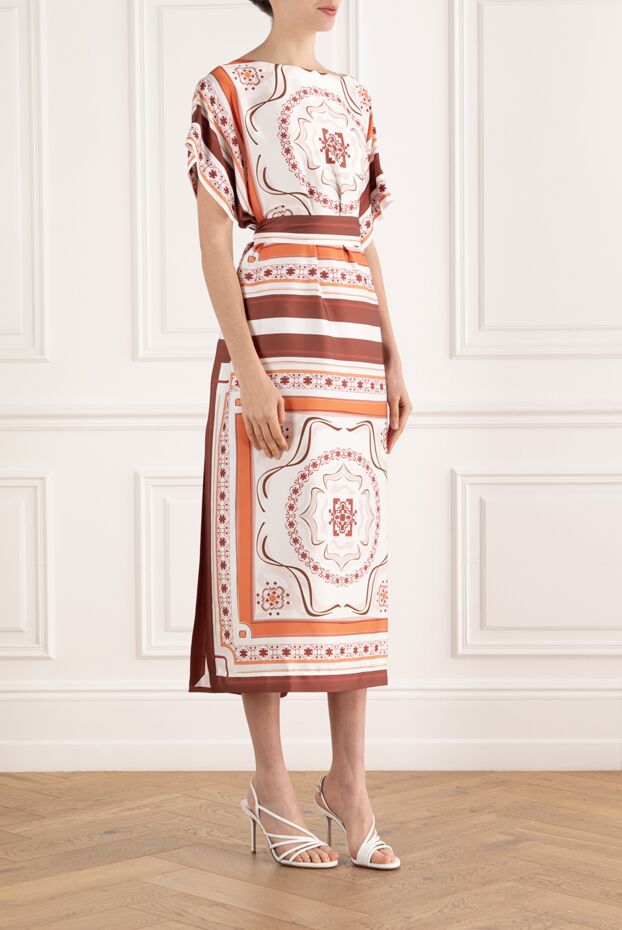 D.Exterior orange dress with ornament and belt 187770 - photo 3