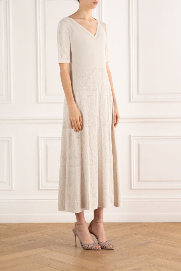 D.Exterior beige floral lace maxi dress 187779 - photo 3