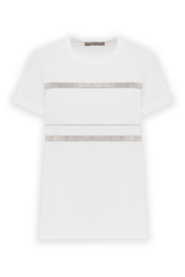 D.Exterior t-shirt with monili trim white women's 187782 - photo 1