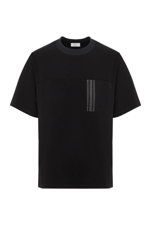 Peserico black t-shirt with cotton pocket 187800 - photo 1