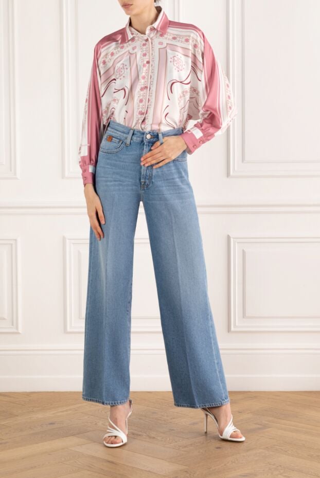 Jacob Cohen women's blue wide leg straight jeans 187804 - photo 2