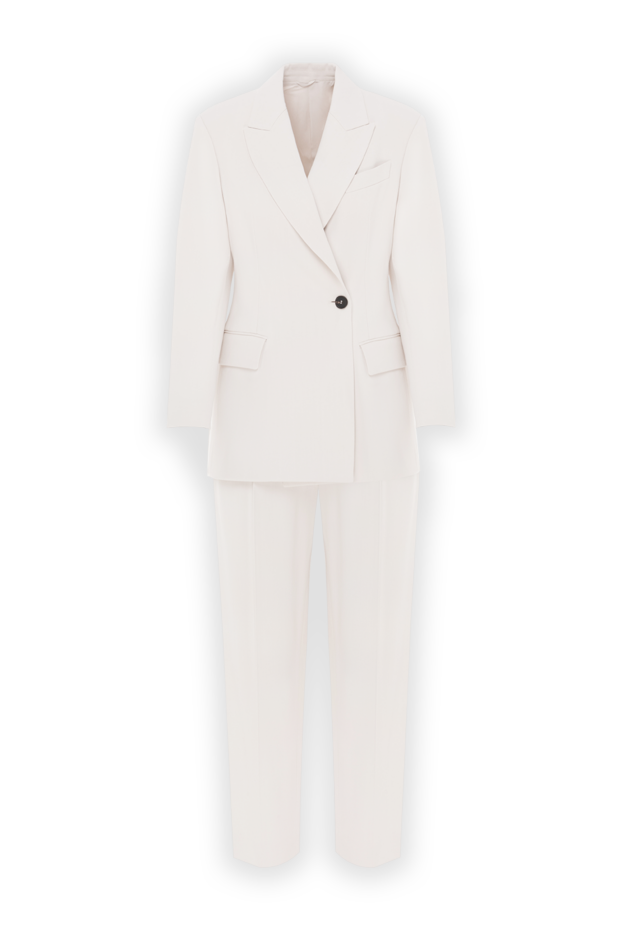 Brunello Cucinelli suit made of comfortable viscose twill couture with monil chain beige 187815 - photo 1
