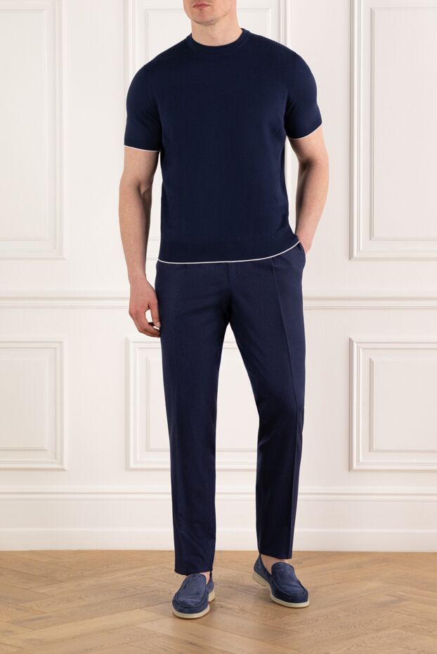 Stefano Ricci blue cotton crewneck jumper 187851 - photo 2