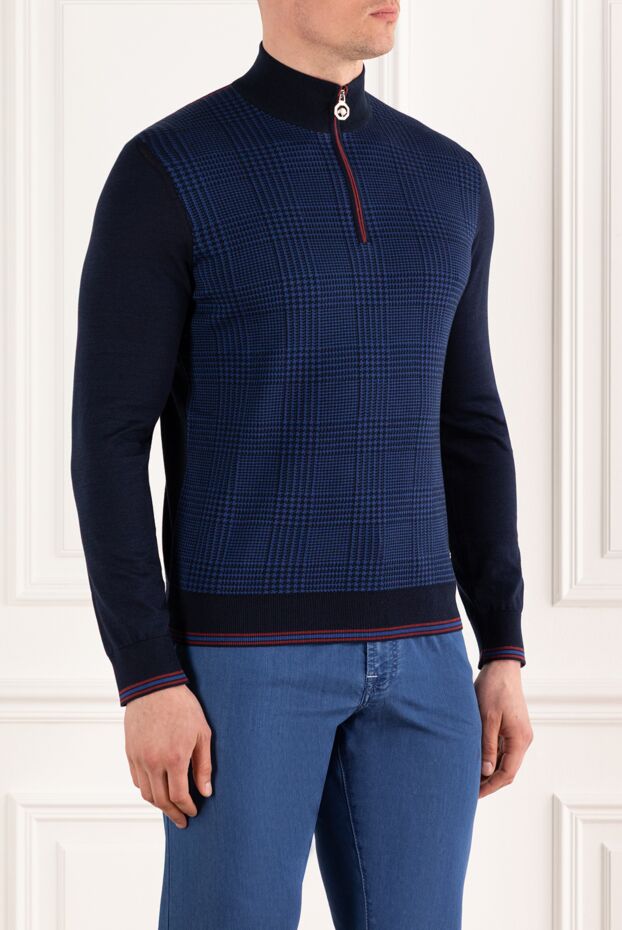 Stefano Ricci troyer silk-cotton blend blue check 187853 - photo 3
