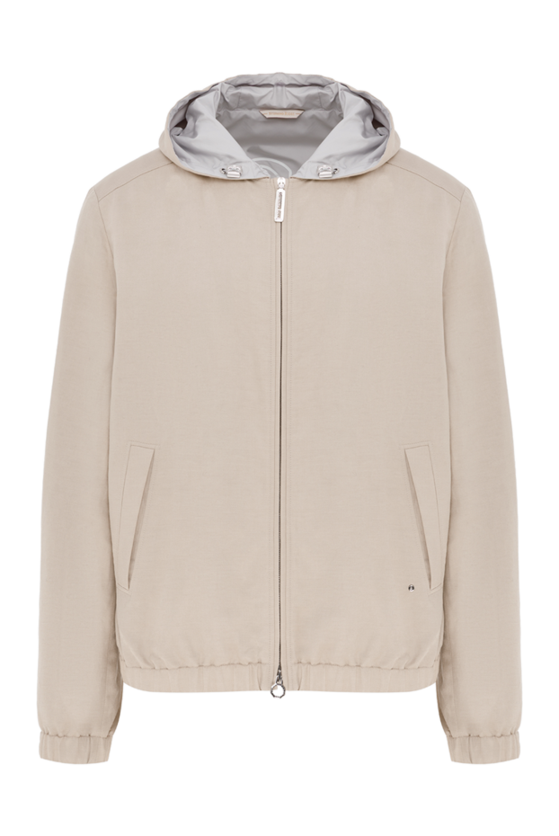 Stefano Ricci men's beige linen and silk hooded jacket 187858 - photo 1