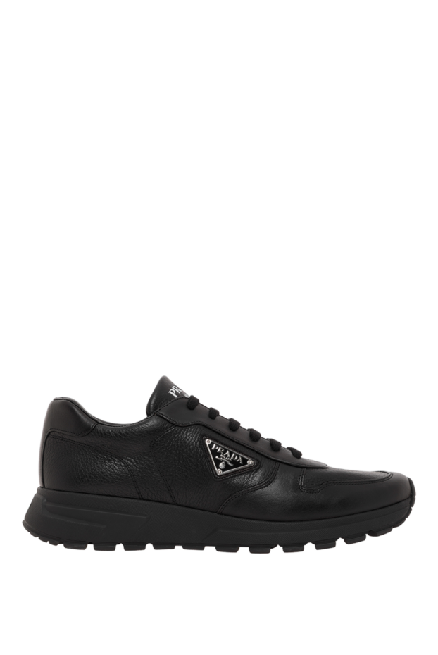 Prada men's matte black leather sneakers 187875 - photo 1
