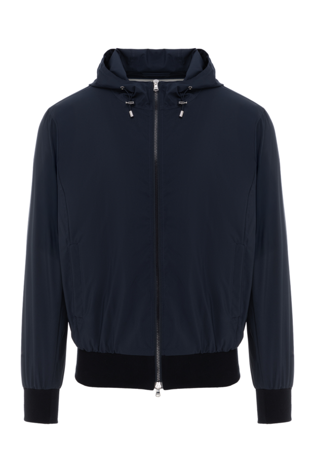 Barba Napoli men's blue hooded jacket with zipper 187947 - photo 1