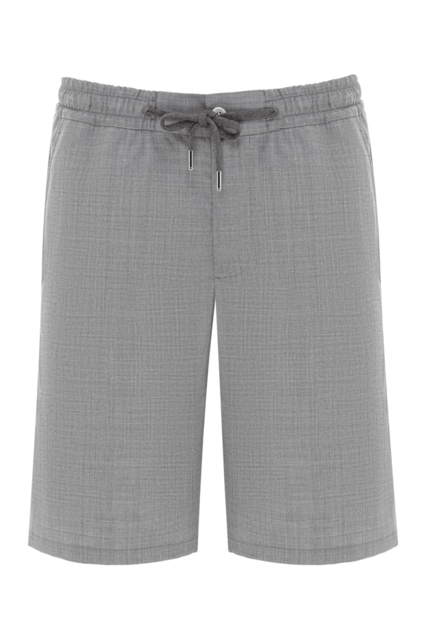 Cesare di Napoli men's gray wool tie bermuda shorts 187991 - photo 1