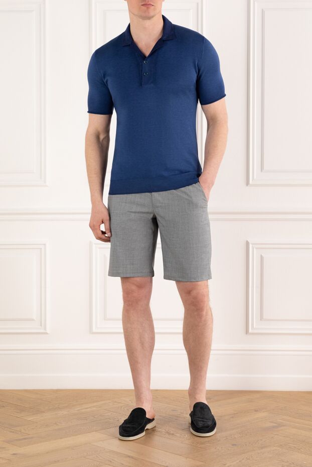 Cesare di Napoli men's gray wool tie bermuda shorts 187991 - photo 2