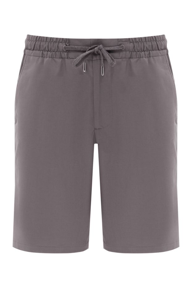 Cesare di Napoli men's gray cotton silk tie bermuda shorts 187992 - photo 1