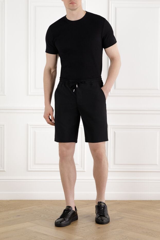 Cesare di Napoli men's black wool bermuda shorts 187994 - photo 2