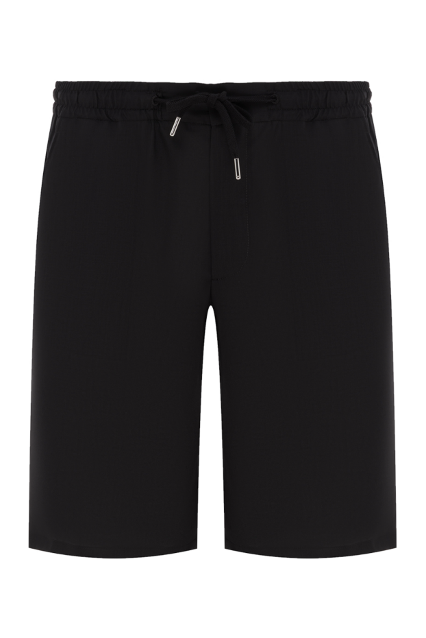 Cesare di Napoli men's black natural wool bermuda shorts 187995 - photo 1