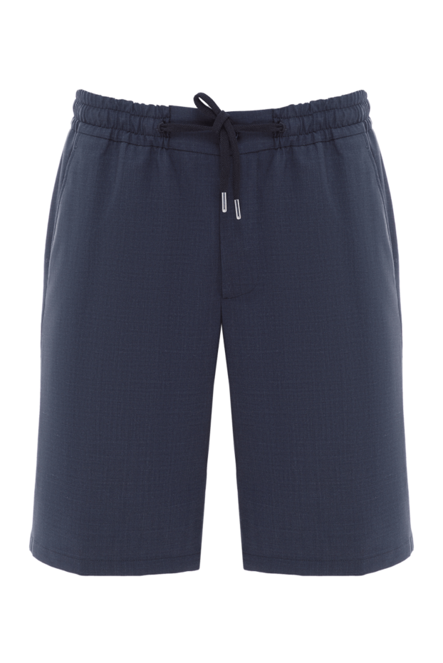 Cesare di Napoli men's blue wool bermuda shorts 187996 - photo 1