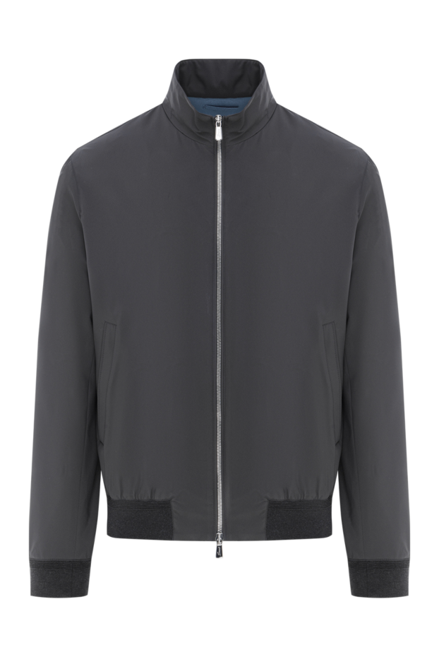 Lenoci grey bomber jacket with zip men's 188019 - photo 1