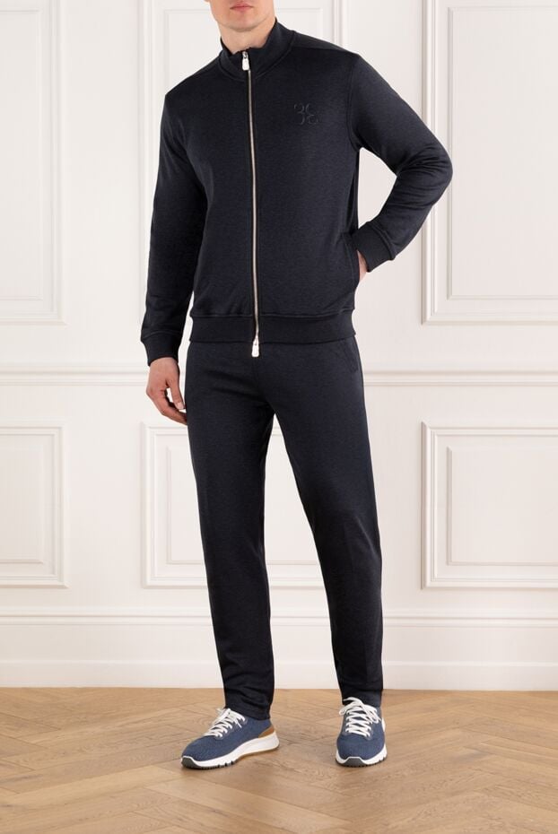 Billionaire gray men's cotton and silk sports suit 188025 - photo 2