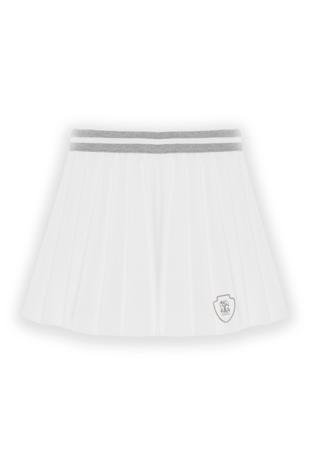 Спідниця Pleated із високотехнологічного попліну з логотипом - фото 1