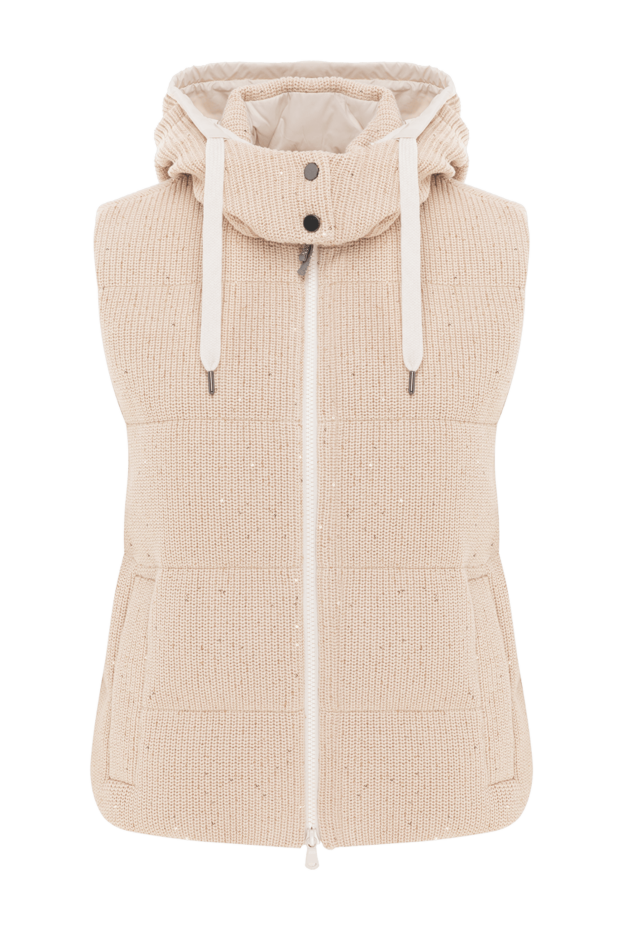 Brunello Cucinelli dazzling down vest made of cotton jersey in english rib 188047 - photo 1